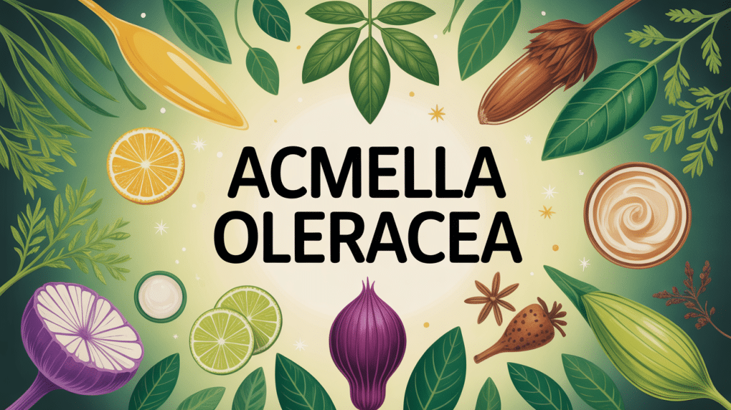 Illustration acmella oleracea cosmétique cuisine