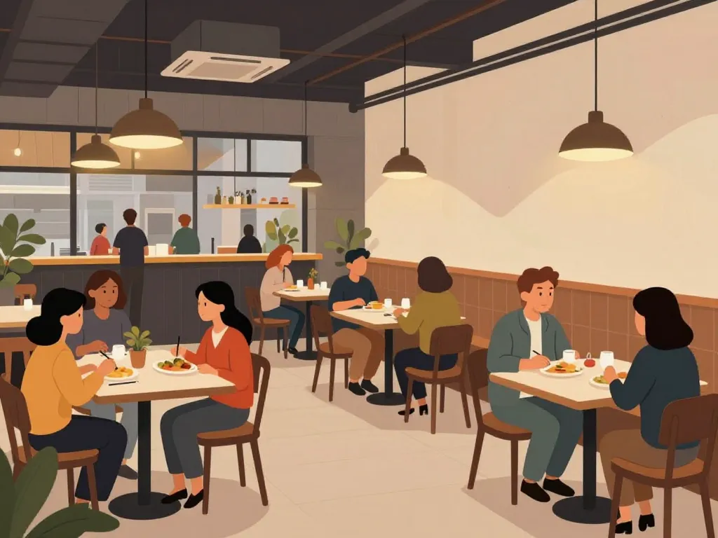 Décor bistrot moderne clients les fauves restaurant