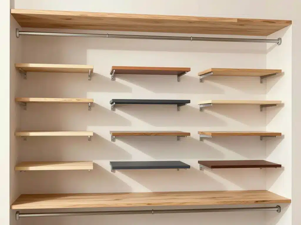 amenager un placard avec des etageres selection materiaux