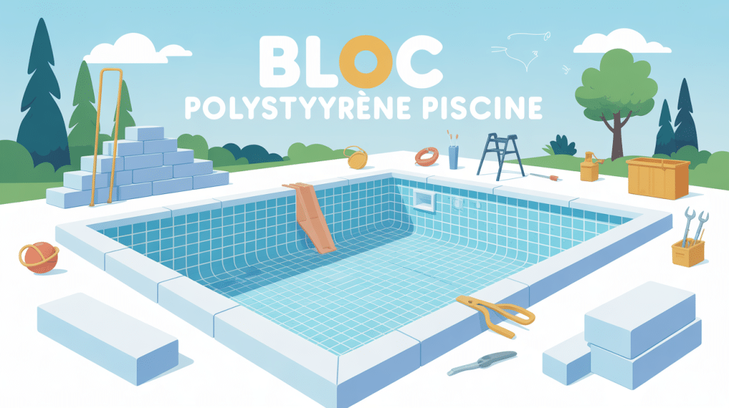 illustration bloc polystyrène piscine étapes montage