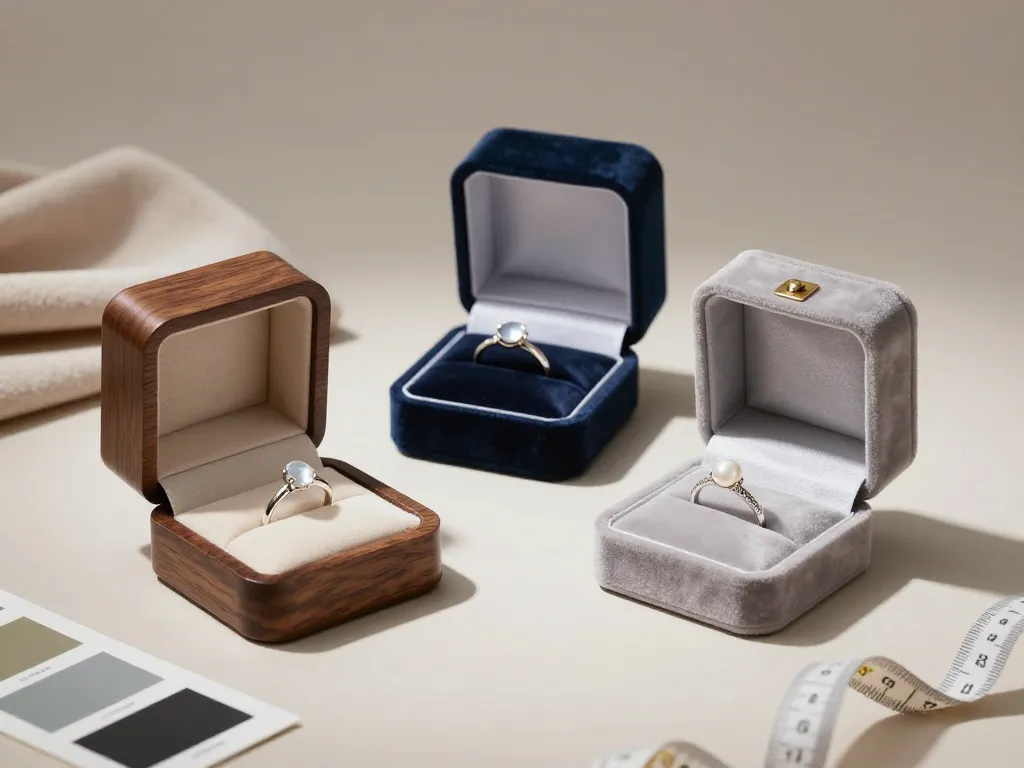 boite bague fiancaille bois velours métal intérieurs