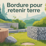 illustration bordure pour retenir terre matériaux jardin