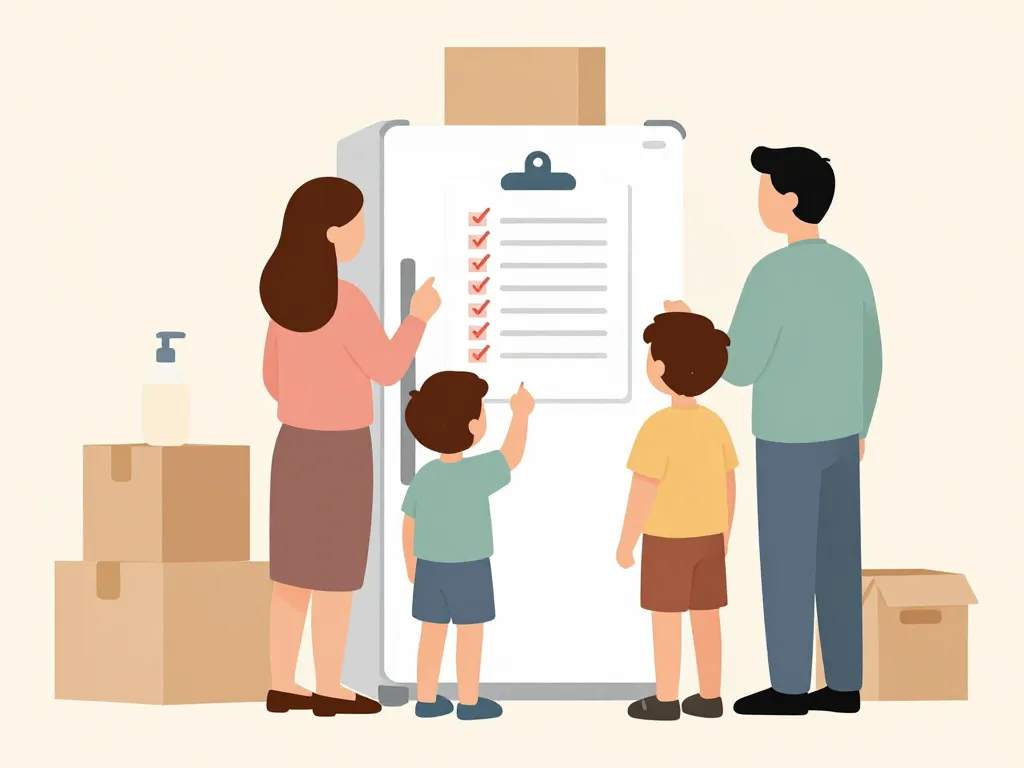 famille préparant check-list déménagement à imprimer
