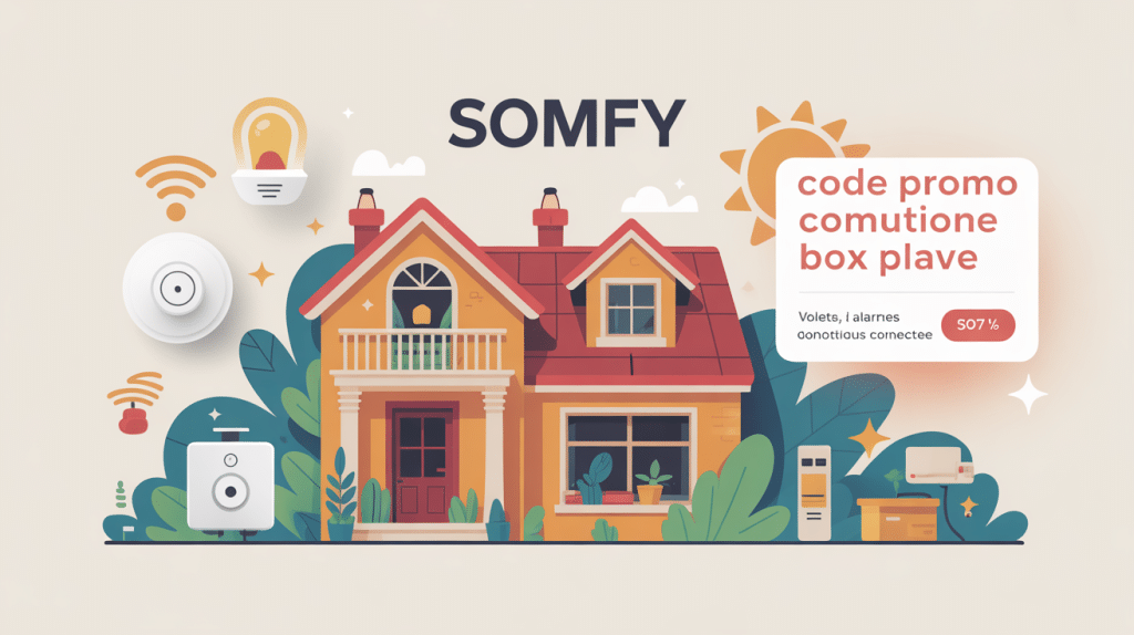 illustration code promo Somfy maison domotique