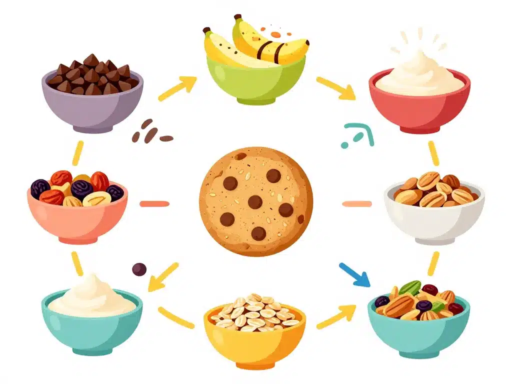 mix ins et variantes cookies flocon d avoine banane