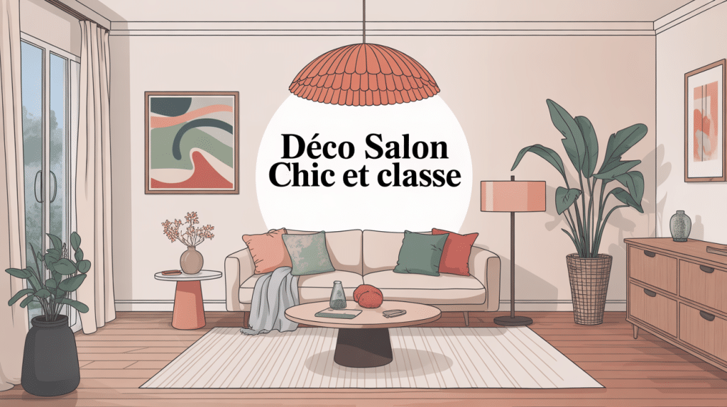 déco salon chic et classe illustration salon moderne élégant