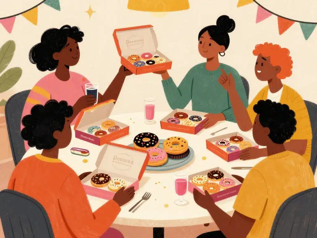 dreams donuts carte box donuts partage convivial