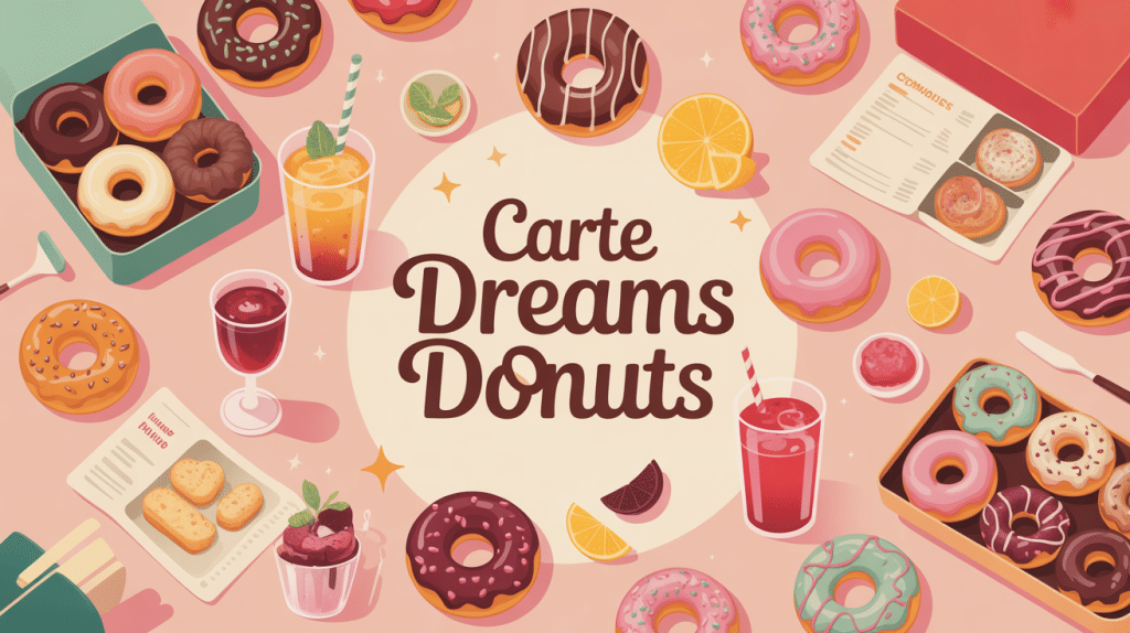 dreams donuts carte table donuts box et boissons