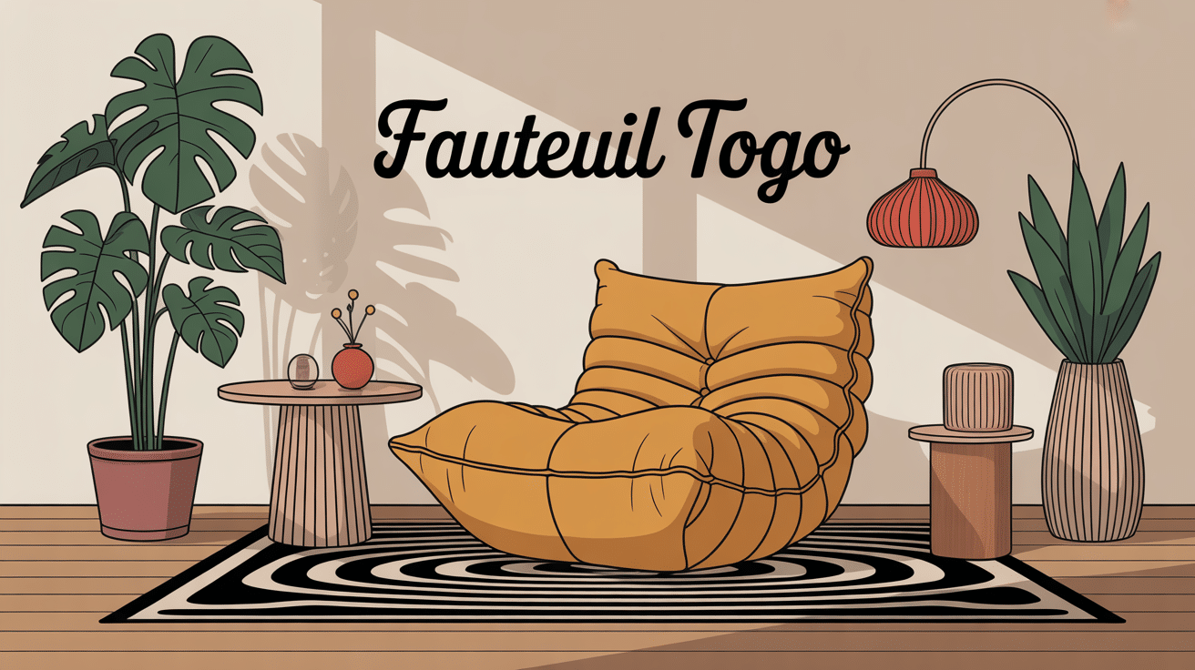 fauteuil togo icône design années 70 dans intérieur stylé