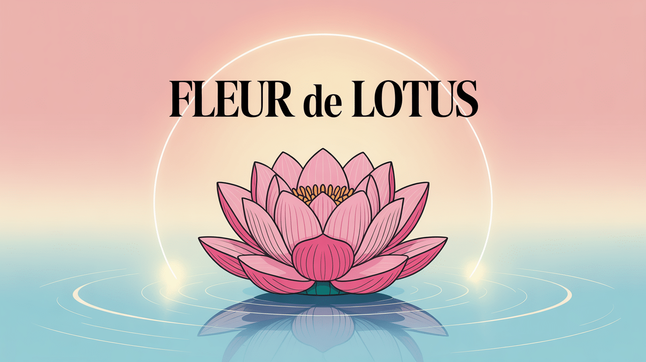 illustration fleur de lotus ambiance calme spirituelle