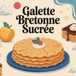 galette bretonne sucrée biscuit et crêpes illustration
