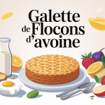 galette flocon davoine sur assiette avec ingrédients naturels