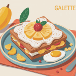 galette flocons d'avoine banane sur assiette ingrédients naturels