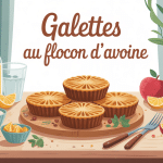 galettes au flocon d'avoine dorées sur table conviviale