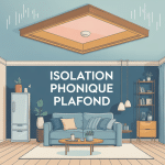 illustration isolation phonique plafond appartement moderne