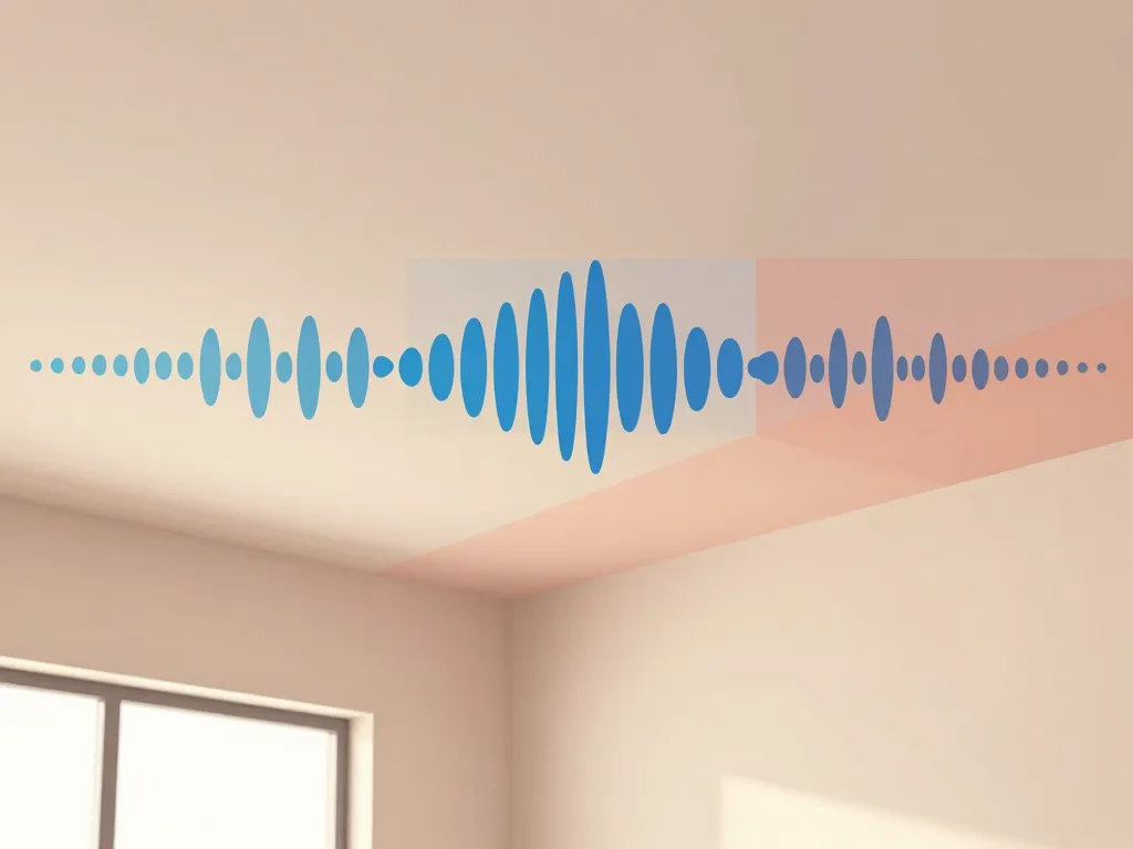 schéma bruit impact et aérien isolation phonique plafond