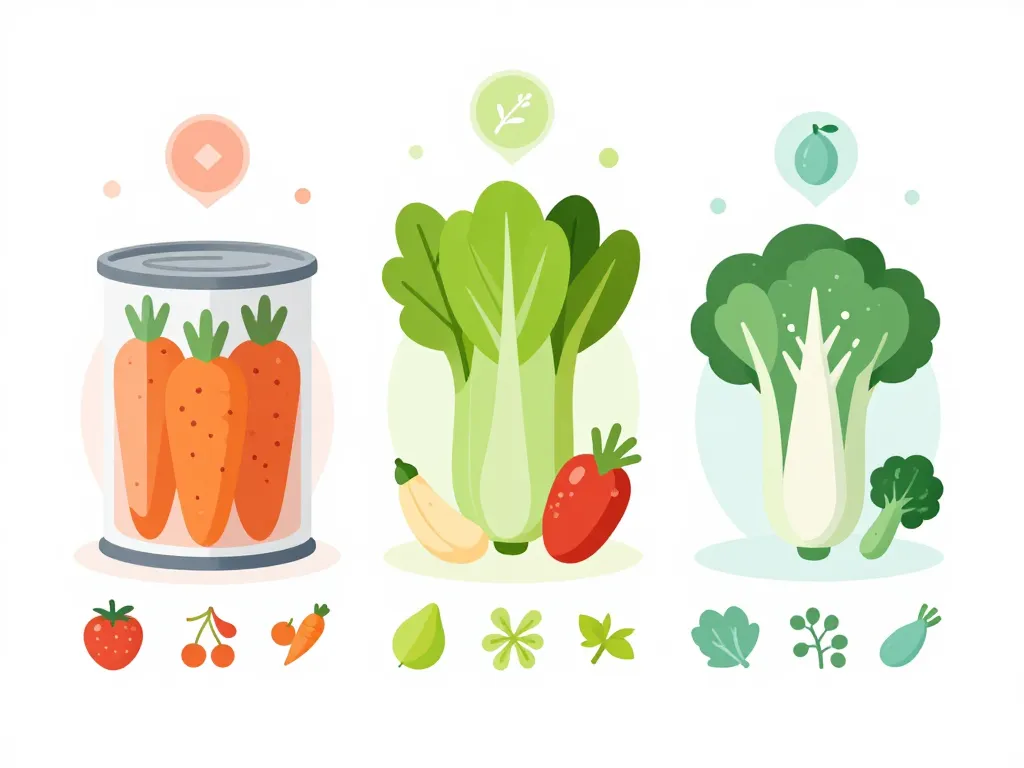 diagramme nutrition legumes en boite de conserve frais surgelés