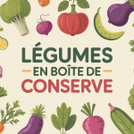 illustration legumes en boite de conserve pratique saine