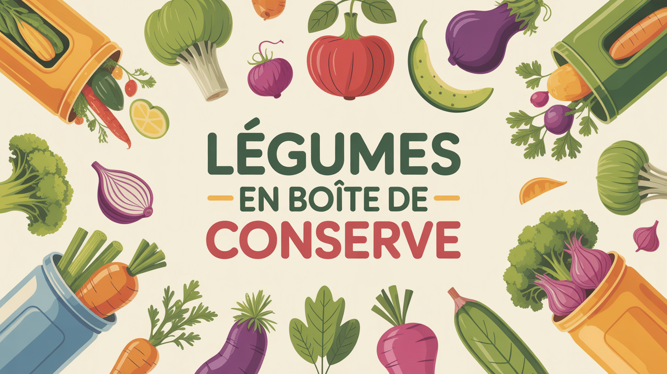 illustration legumes en boite de conserve pratique saine