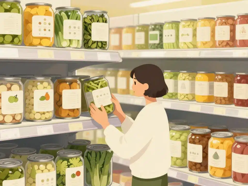 supermarché selection legumes en boites de conserve