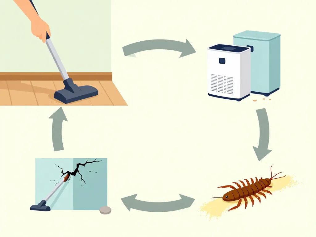 solutions pour mille pattes dans la maison illustration