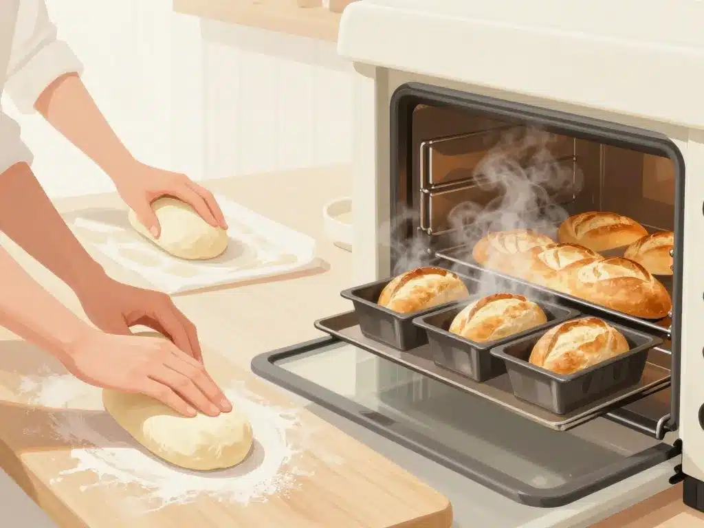 préparation et cuisson baguette avec moule