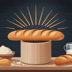 illustration moule pour baguettes dorées cuisine