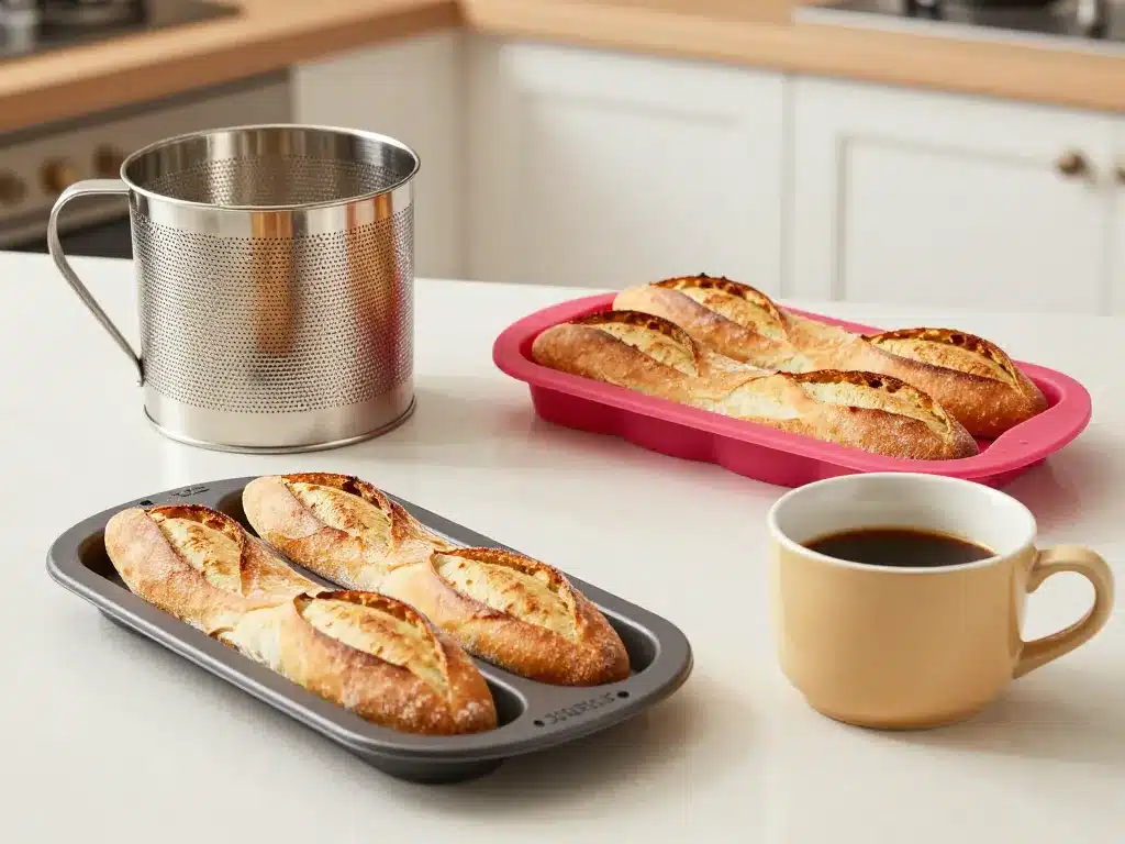 différents moules pour baguettes sur table