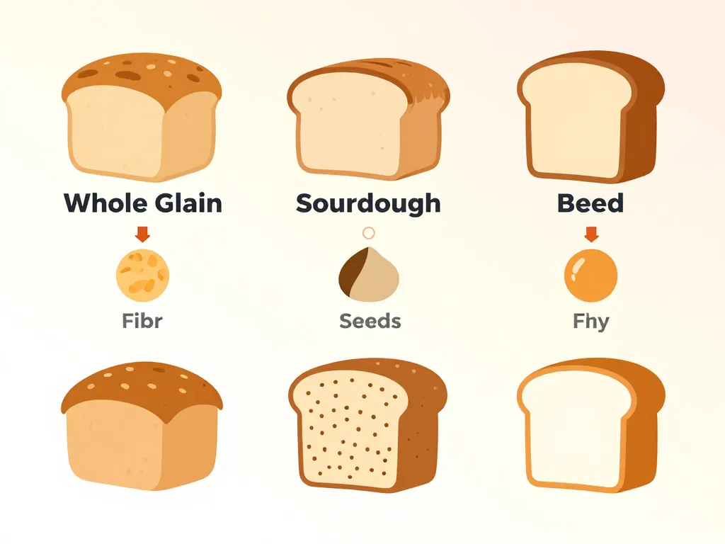 diagramme types pain pour petit déjeuner équilibré