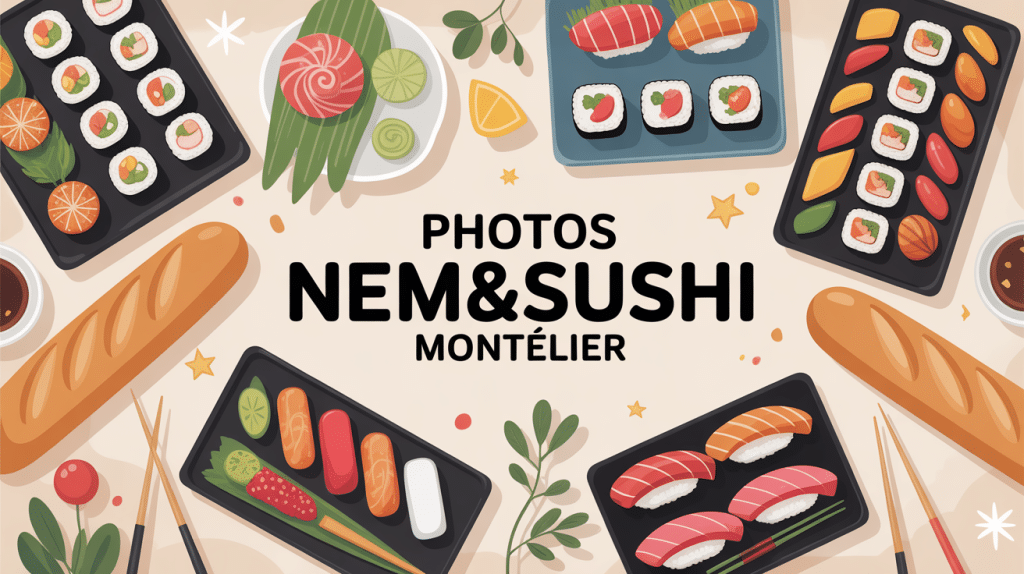 photos de traiteur nem&sushi montélier plateau varié illustration