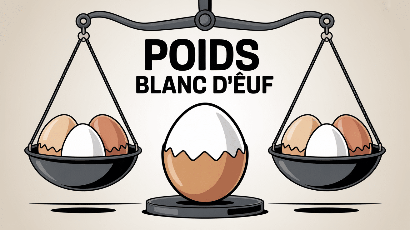 poids 1 blanc d oeuf sur balance de cuisine