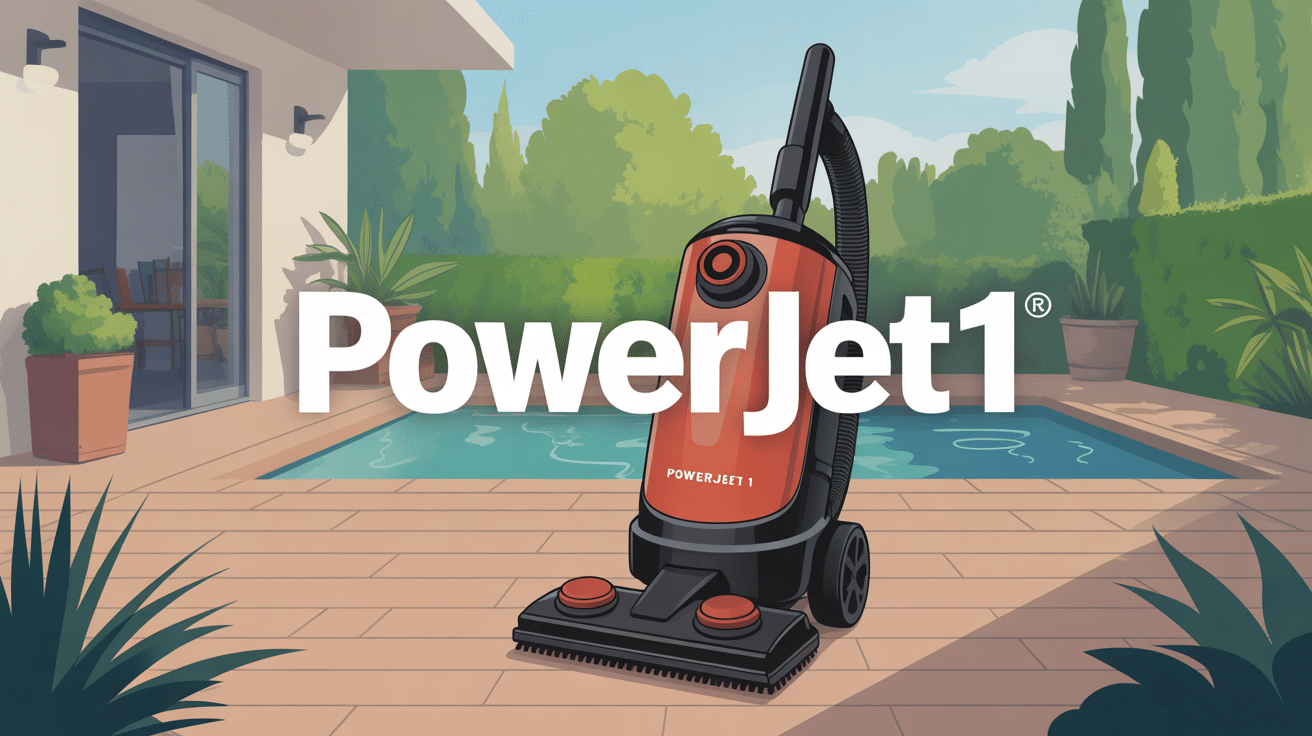 powerjet 1 stylisé sur terrasse avec éclaboussures