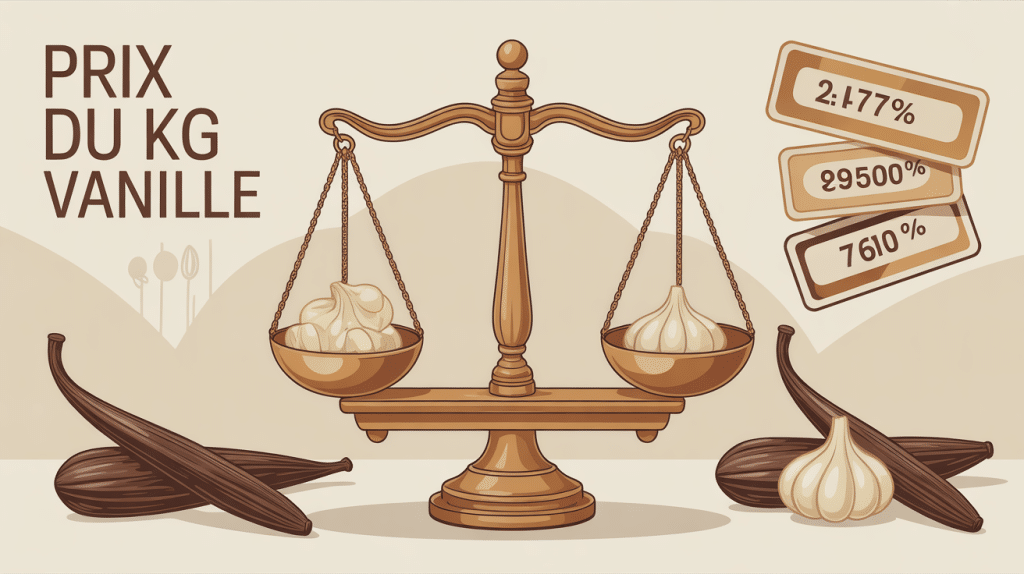 prix du kg de vanille image conceptuelle autour du monde