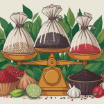 prix poivre au kilo illustration sacs de poivre sur balance