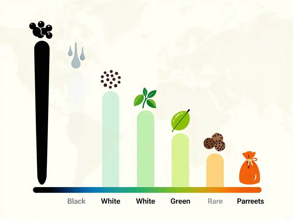 prix poivre au kilo visuel types de poivre sur echelle de prix
