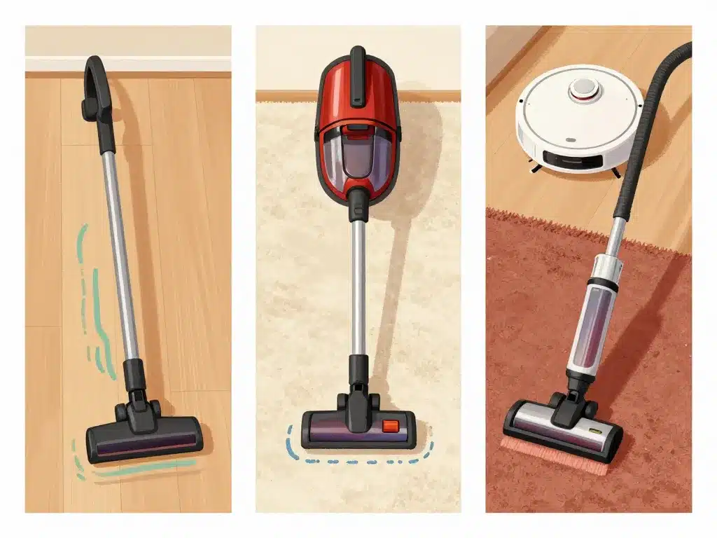 puissance pour aspirateur sur sols durs tapis et modèles