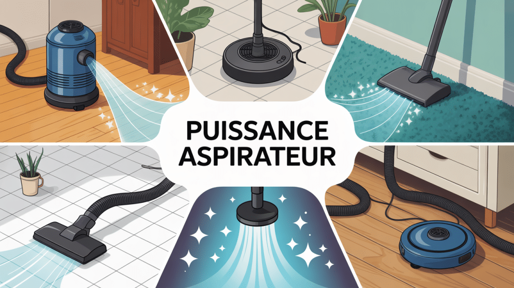 puissance pour aspirateur sur balai traîneau robot et sols