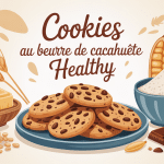 recette cookies beurre de cacahuète healthy image assiette cookies dorés et ingrédients naturels