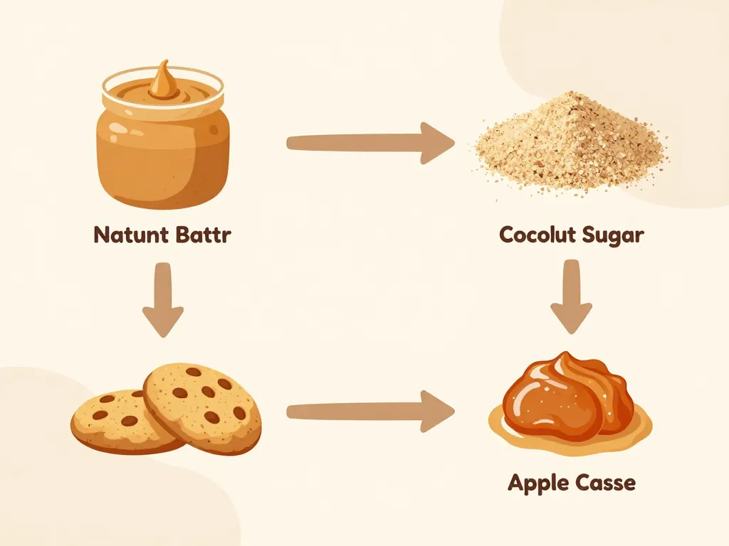 recette cookies beurre de cacahuète healthy diagramme ingrédients sains vs classiques