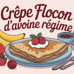 recette crepe flocon d'avoine regime avec fruits et ingrédients healthy