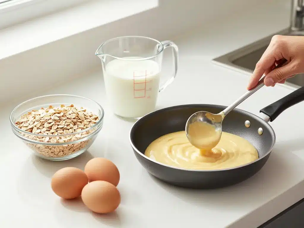 préparation recette crepe flocon d'avoine regime avec ingrédients principaux