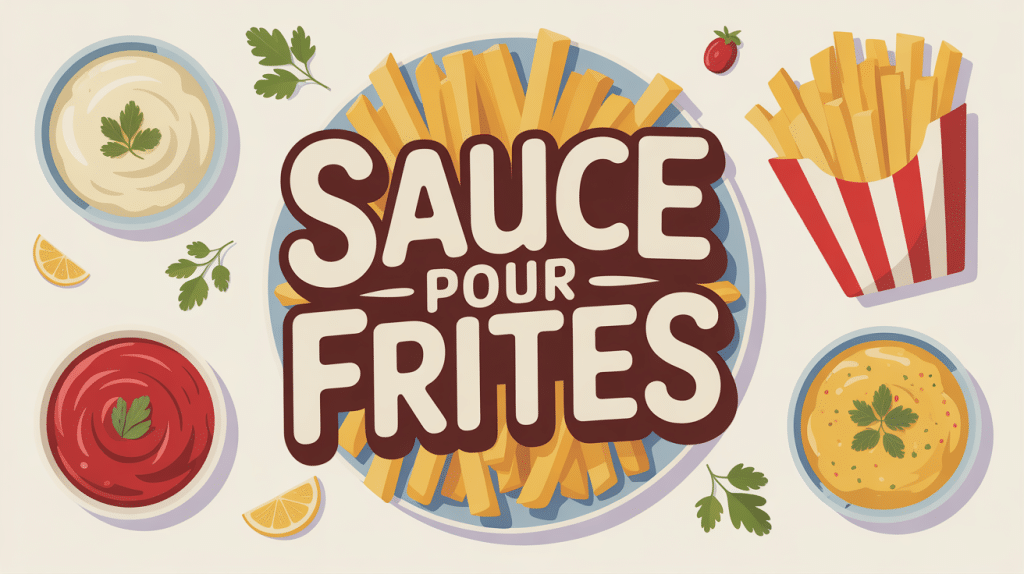 sauce pour frites présentée avec ramequins variés et ambiance conviviale