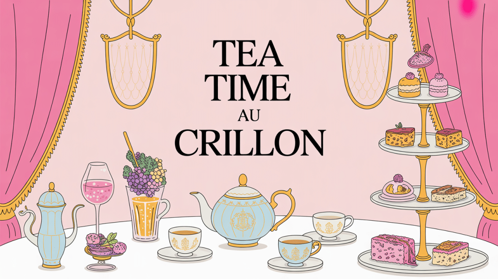 illustration tea time crillon prix palace parisien