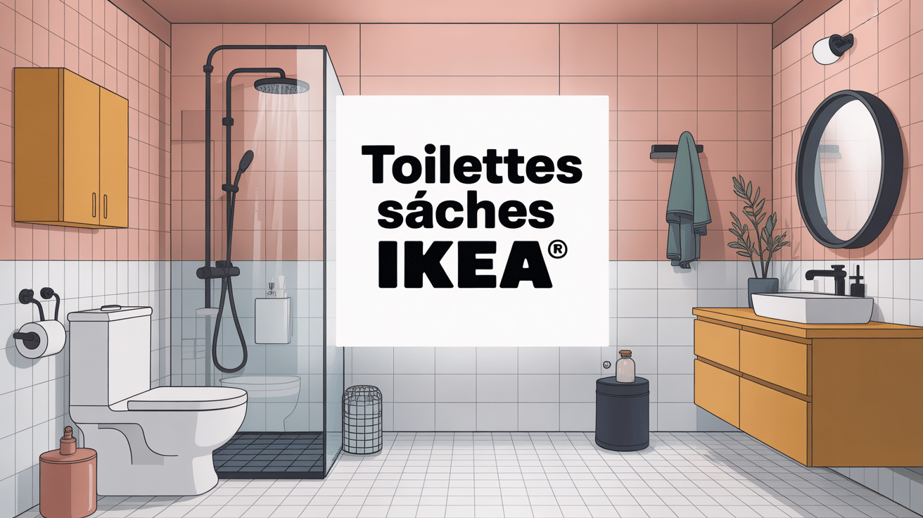 Salle de bain Ikea avec toilettes sèches ingénieuses