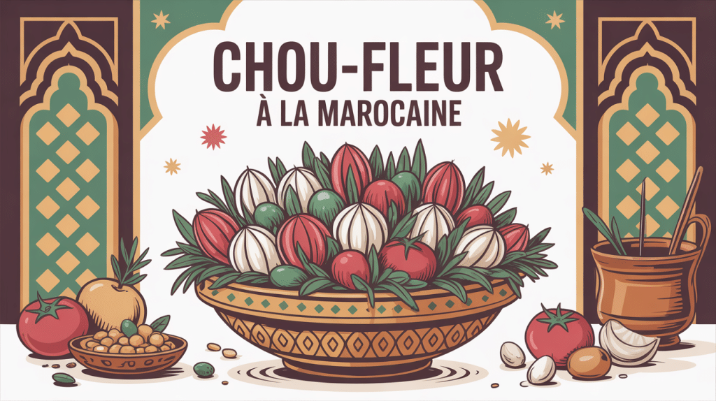 chou-fleur recette marocaine plat familial illustré