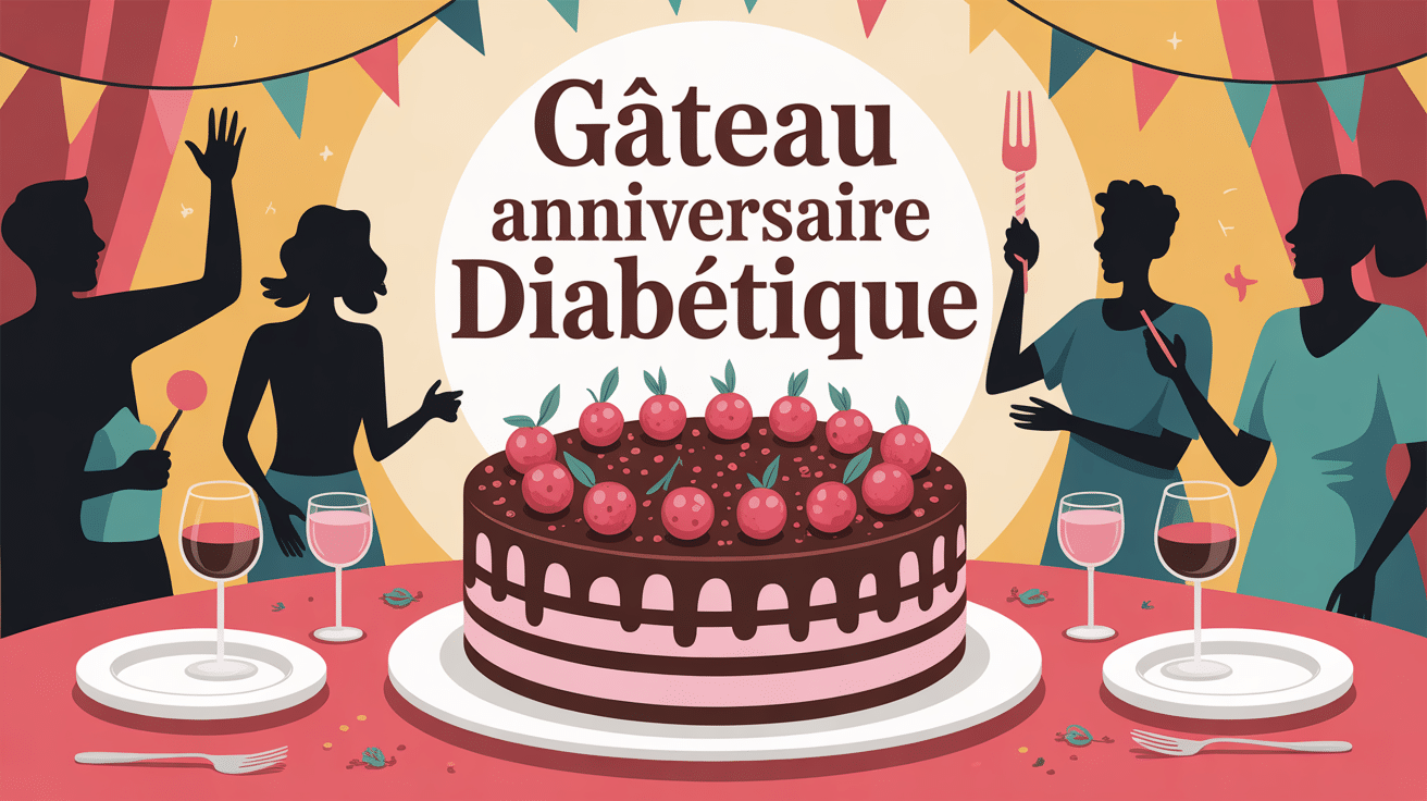 gâteau anniversaire pour diabétique décoré de fruits rouges et chocolat noir