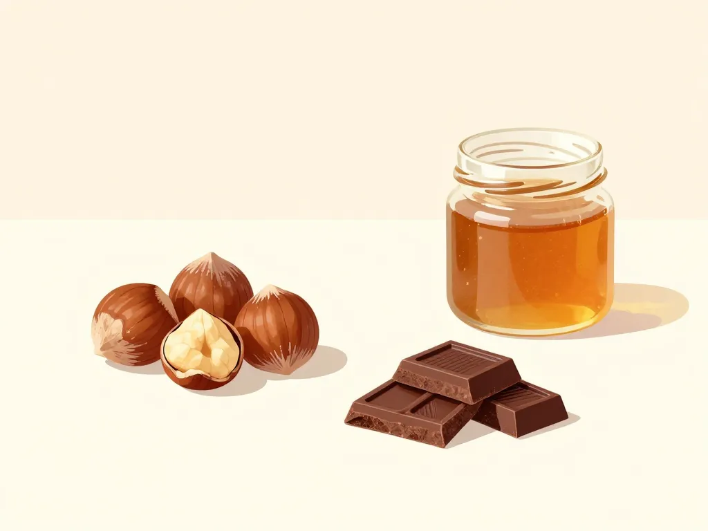 ingrédients pâte à tartiner maison 3 ingrédients noisettes chocolat sucrant