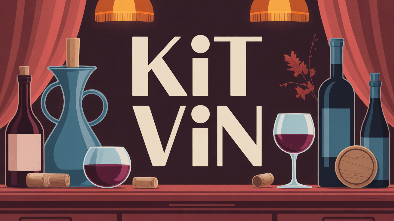 Kit vin accessoires élégants sur table raffinée
