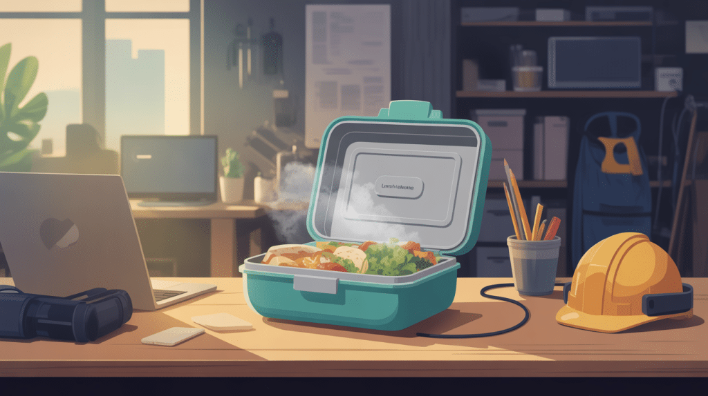 lunch box electrique ouverte vapeur pratique