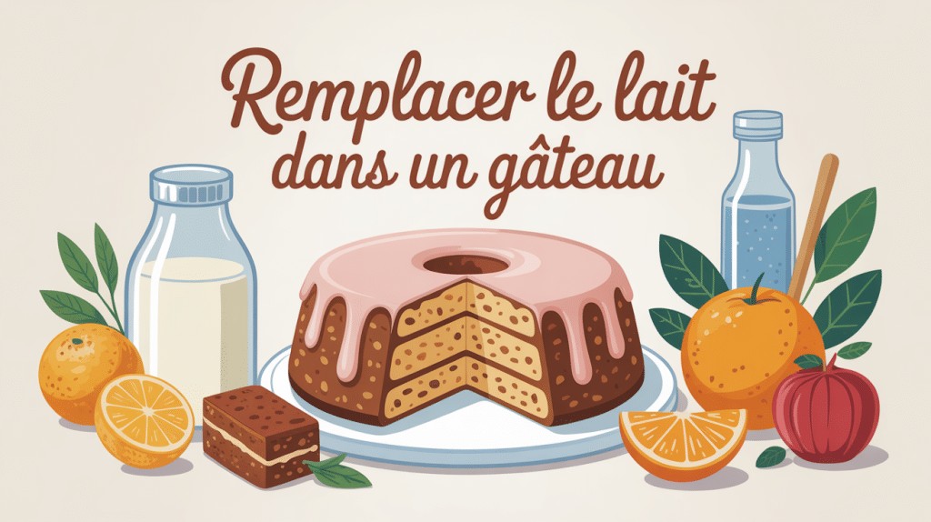 par quoi remplacer le lait dans un gâteau illustration vectorielle chaleureuse